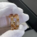 [Eternal Jewelry]LOVE DIAMOND PINK GOLD HOOP EARRINGS - 图片 7