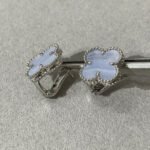 [Eternal Jewelry]CLOVER CHALCEDONY SILVER STUD EARRINGS - 图片 3