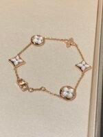 [Eternal Jewelry]STAR AND SUN 5 MOTIF MOP PINK GOLD BRACELET - 图片 2