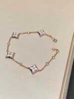 [Eternal Jewelry]STAR 4 MOTIF MOP DIAMOND PINK GOLD BRACELET - 图片 2
