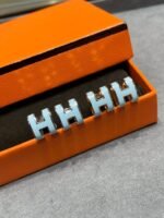 [Eternal Jewelry]POP H SKY BLUE STUD EARRINGS - 图片 5