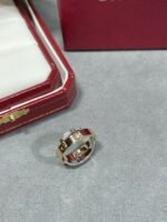 [Eternal Jewelry]LOVE PINK GOLD SILVER DIAMOND DOUBLE RING - 图片 6