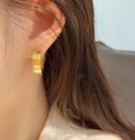 [Eternal Jewelry]LOVE 5.5MM 1 DIAMOND EARRINGS - 图片 2