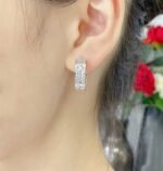 [Eternal Jewelry]LOVE 5.5MM DIAMOND PAVED EARRINGS - 图片 2
