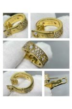 [Eternal Jewelry]LOVE 5.5MM DIAMOND PAVED EARRINGS - 图片 6