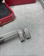 [Eternal Jewelry]LOVE 5.5MM DIAMOND PAVED EARRINGS - 图片 9