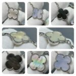 [Eternal Jewelry]CLOVER 16 MOTIF CHALCEDONY MOP SILVER NECKLACE - 图片 8