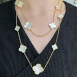 [Eternal Jewelry]CLOVER 16 MOTIF WHITE MOP GOLD NECKLACE - 图片 2