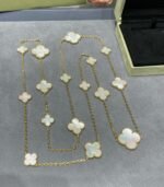 [Eternal Jewelry]CLOVER 16 MOTIF WHITE MOP GOLD NECKLACE - 图片 7