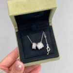 [Eternal Jewelry]PERLEE DOUBLE PENDANT SILVER DIAMOND NECKLACE - 图片 2