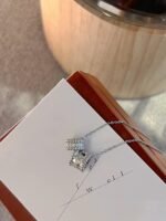 [Eternal Jewelry]PERLEE DOUBLE PENDANT SILVER DIAMOND NECKLACE - 图片 6