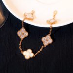 [Eternal Jewelry]CLOVER BRACELET 5 MOTIF WHITE MOP DIAMOND - 图片 4