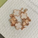 [Eternal Jewelry]CLOVER BRACELET 5 MOTIF WHITE MOP PINK GOLD - 图片 3