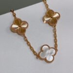 [Eternal Jewelry]CLOVER BRACELET 5 MOTIF WHITE MOP PINK GOLD - 图片 4