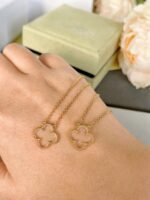 [Eternal Jewelry]CLOVER ROCK CRYSTAL ROSE GOLD NECKLACE - 图片 7