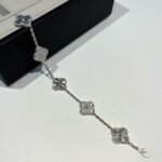 [Eternal Jewelry]CLOVER 5 MOTIF SILVER DIAMOND BRACELET - 图片 2