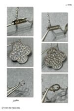 [Eternal Jewelry]CLOVER 25MM LARGE PENDANT DIAMOND PAVED SILVER NECKLACE - 图片 7