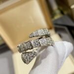 [Eternal Jewelry]SERPENTI DOUBLE RING SILVER DIAMOND PAVED - 图片 2