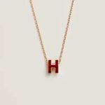 [Eternal Jewelry]HM CLIC RED ENAMEL GOLD NECKLACE