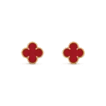 [Eternal Jewelry]CLOVER MINI 9.5MM CARNELIAN EARRINGS