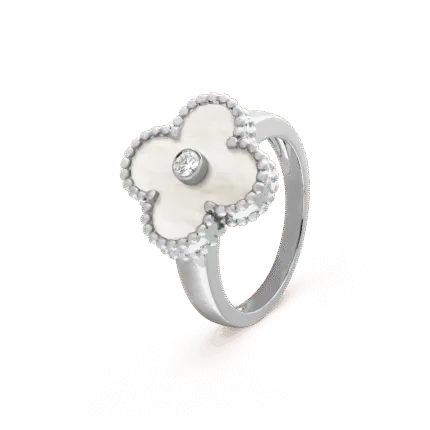 [Eternal Jewelry]CLOVER SILVER MOP DIAMOND RING