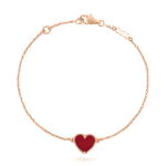[Eternal Jewelry]HEART CARNELIAN PINK GOLD BRACELET - 图片 2