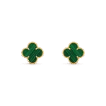 [Eternal Jewelry]CLOVER MEDIUM 1 MOTIFS MALACHITE  EARRINGS - 图片 2