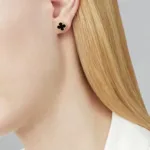 [Eternal Jewelry]CLOVER MINI 9.5MM BLACK MOP EARRINGS - 图片 3