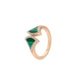 [Eternal Jewelry]DREAM MALACHITE DIAMOND OPEN RING - 图片 2