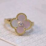 [Eternal Jewelry]CLOVER PINK MOP RING GOLD DIAMOND - 图片 2