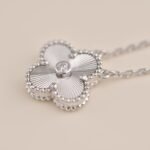 [Eternal Jewelry]CLOVER  15MM DIAMOND LASER NECKLACE SILVER - 图片 7