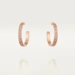 [Eternal Jewelry]LOVE DIAMOND PINK GOLD HOOP EARRINGS - 图片 2