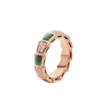 [Eternal Jewelry]SERPENTI RING PINK GOLD MALACHITE DIAMOND PAVED 4MM - 图片 2