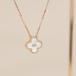 [Eternal Jewelry]CLOVER 15MM DIAMOND WHITE FRITILLARIA NECKLACE - 图片 3
