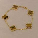 [Eternal Jewelry]CLOVER  5 MOTIFS TIGER EYE BRACELET - 图片 4