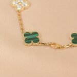 [Eternal Jewelry]CLOVER  5 MOTIF MALACHITE DIAMOND BRACELET - 图片 5