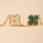 [Eternal Jewelry]CLOVER  5 MOTIF MALACHITE DIAMOND BRACELET - 图片 6