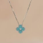 [Eternal Jewelry]CLOVER 15MM DIAMOND SVRES PORCELAIN  NECKLACE SILVER - 图片 3