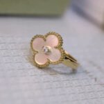 [Eternal Jewelry]CLOVER PINK MOP RING GOLD DIAMOND - 图片 4