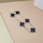 [Eternal Jewelry]CLOVER 5 MOTIF ONYXS  BRACELET SILVER - 图片 3
