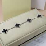 [Eternal Jewelry]CLOVER 5 MOTIF ONYXS  BRACELET SILVER - 图片 4