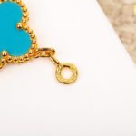 [Eternal Jewelry]CLOVER 5 MOTIF TURQUOISE DIAMOND GOLD BRACELET - 图片 5