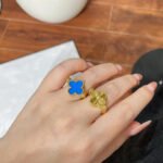 [Eternal Jewelry]CLOVER RIVERSIBLE BLUE AGATE RING - 图片 11