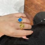 [Eternal Jewelry]CLOVER RIVERSIBLE BLUE AGATE RING