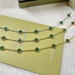 [Eternal Jewelry]CLOVER 6 MOTIF MALACHITE BRACELET - 图片 3