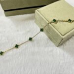 [Eternal Jewelry]CLOVER 6 MOTIF MALACHITE BRACELET - 图片 4