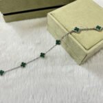 [Eternal Jewelry]CLOVER 6 MOTIF MALACHITE BRACELET