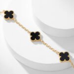 [Eternal Jewelry]CLOVER 10 MOTIFS ONYX NECKLACE - 图片 3
