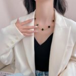 [Eternal Jewelry]CLOVER 10 MOTIFS ONYX NECKLACE - 图片 9