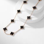 [Eternal Jewelry]CLOVER 10 MOTIFS ONYX NECKLACE - 图片 11